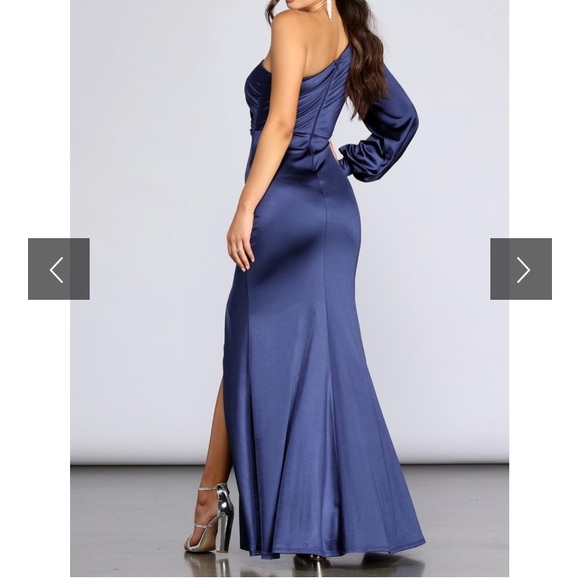 BEATRIX SATIN GOWN - Picture 2 of 5